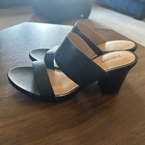 Pashion "The Slide" Convertible Black Heels